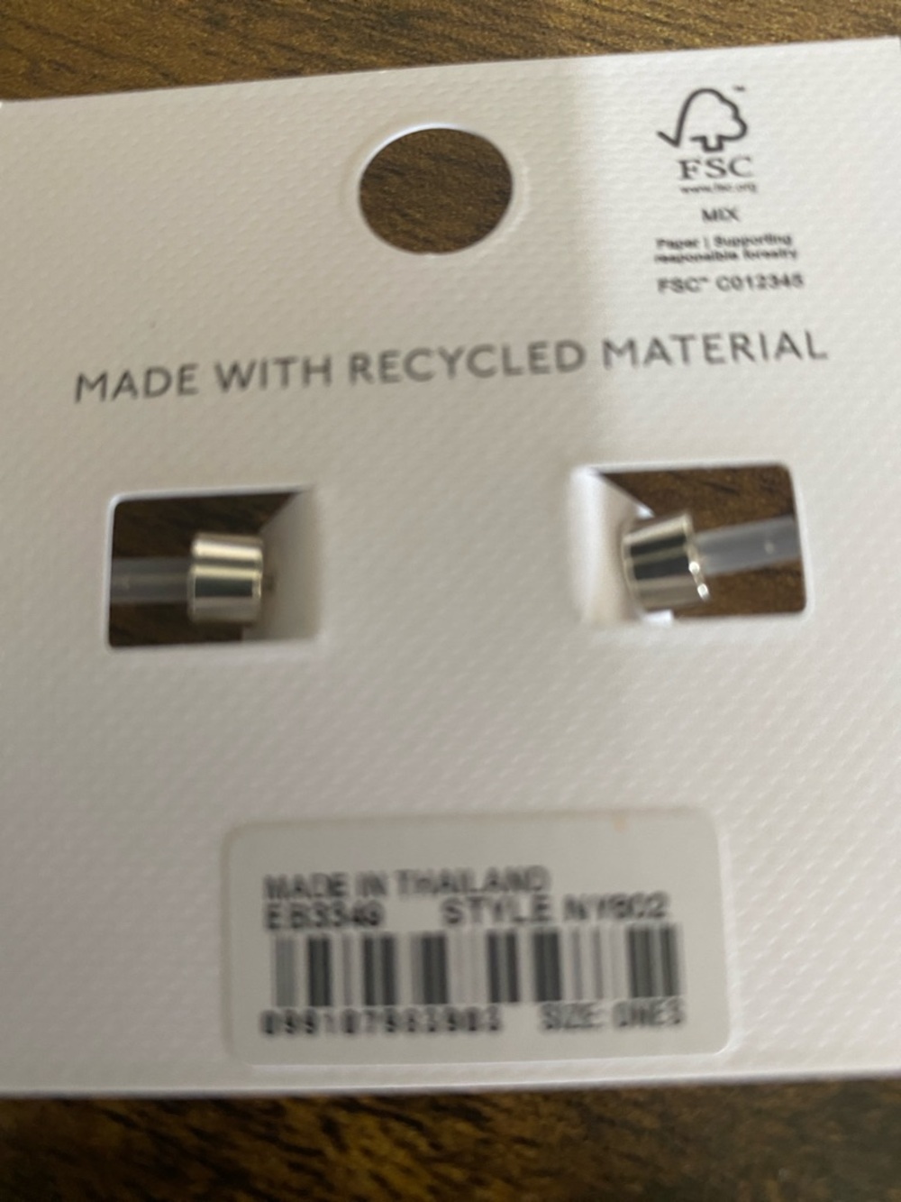 NWT MADEWELL Sculpted Teardrop Small Hoop Earrings - Picture 6 of 6